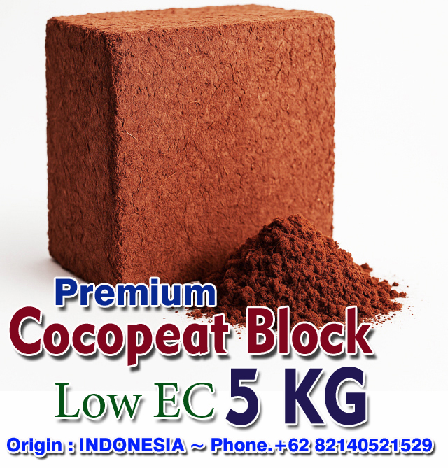 Bulk Cocopeat Block 5 Kg Low EC Indonesia